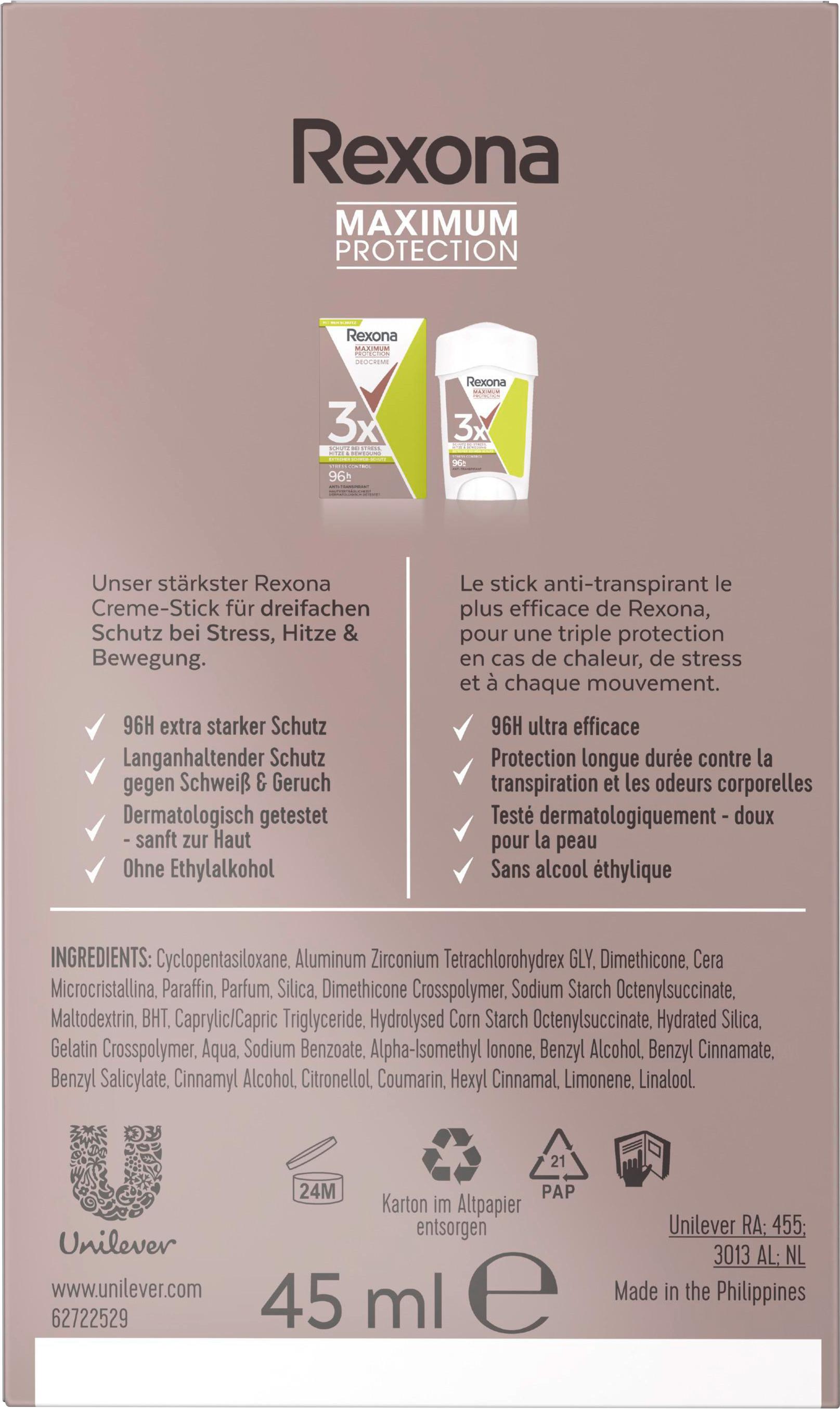 Produktbild Rexona Maximum Protection Deocreme Stress Control 3 von 14