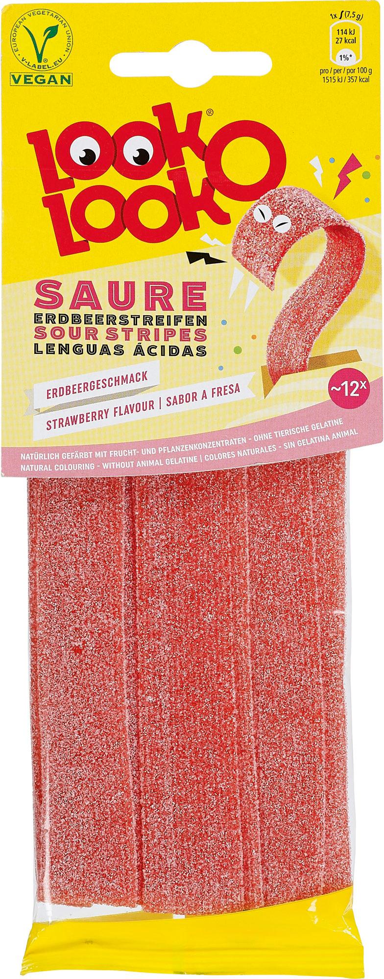 Look-O-Look Saure Erdbeerstreifen