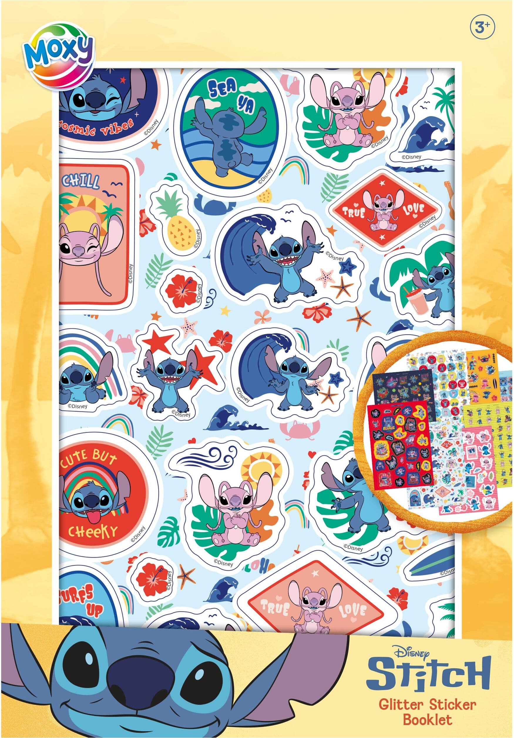 Moxy Disney Stitch Glitzer-Stickerbuch A5 ab 3 Jahren