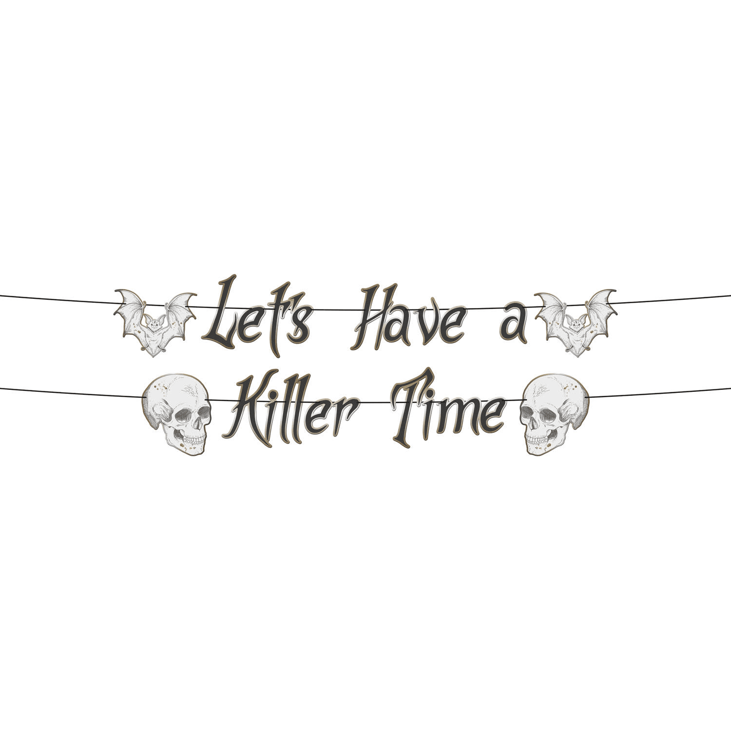 Folat - Buchstabengirlanden-Set – Creepy Curiosities – 1 Meter