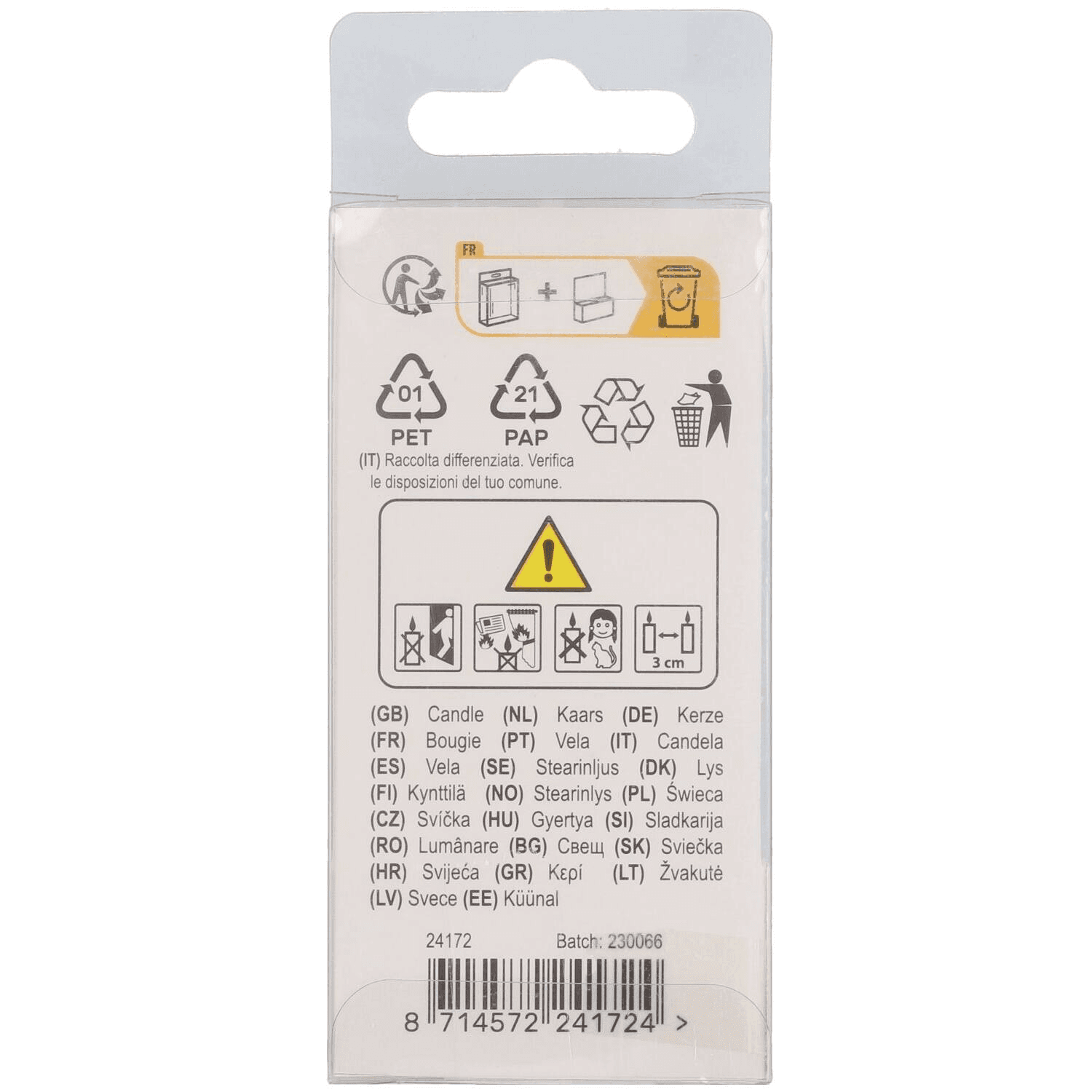 Produktbild Folat - Kerze Sprinkles Ziffer / Zahl 2 Sortiert - 9 cm 2 von 3