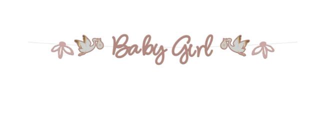 Folat - Buchstabengirlande -"Baby Girl"- Blooming Baby Girl - 2 Meter