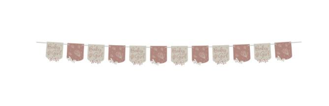 Folat - Wimpelkette - Blooming Baby Girl - 6 Meter