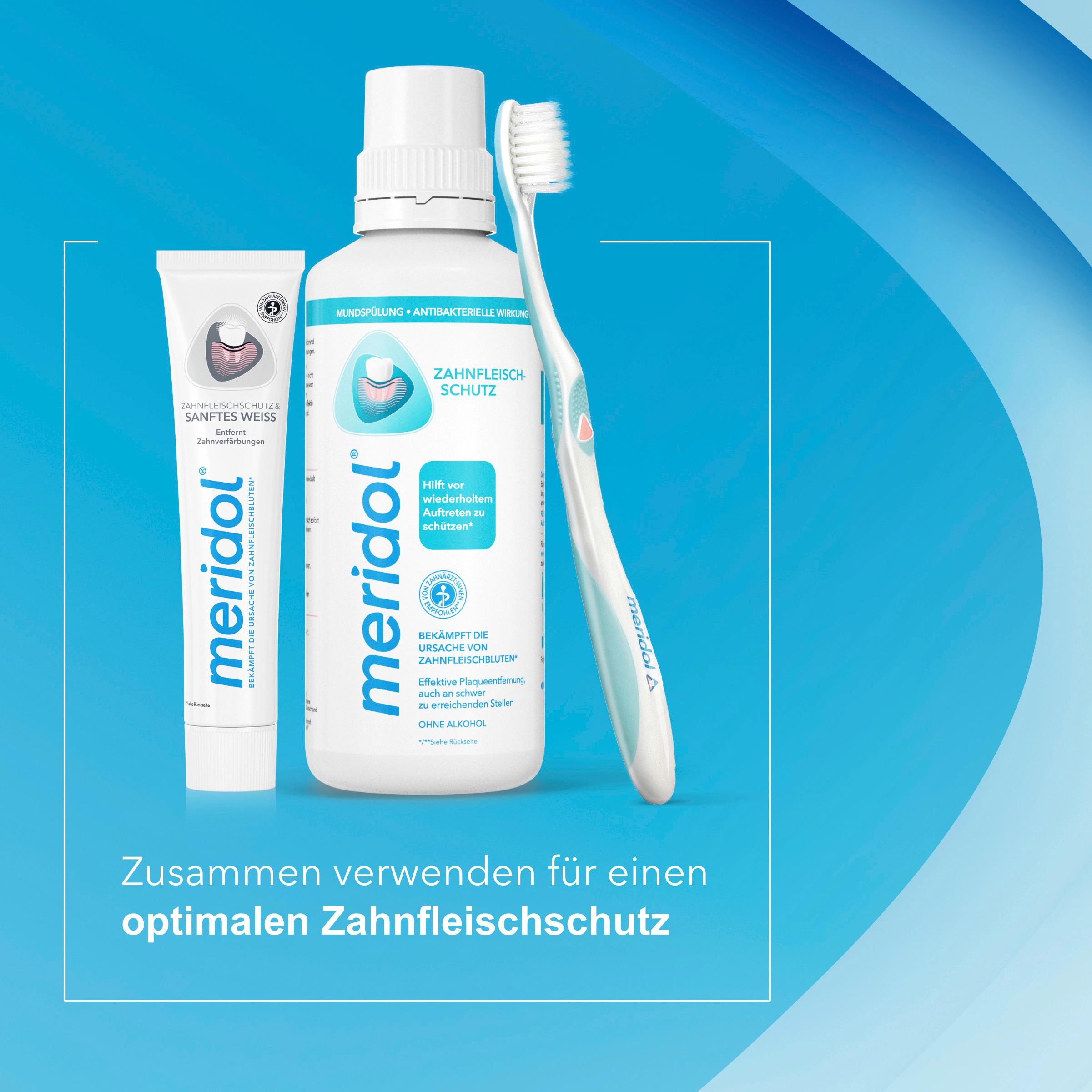 Produktbild meridol Zahnpasta Sanftes Weiss - Zahncreme schützt vor Zahnfleischentzündungen, für natürlich weiße Zähne 5 von 10