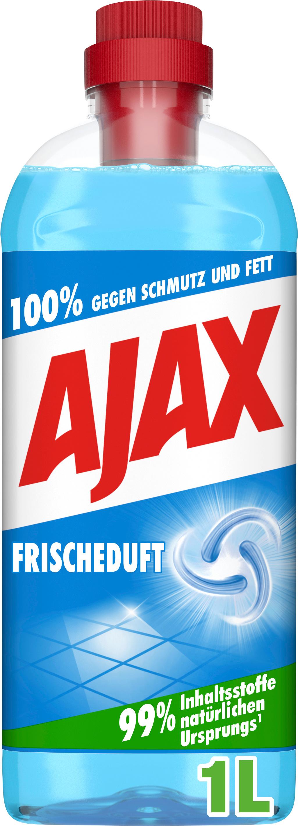 Ajax Allzweckreiniger Frischeduft - Multi-Oberflächen Bodenreiniger, Formel 93% biologisch abbaubar