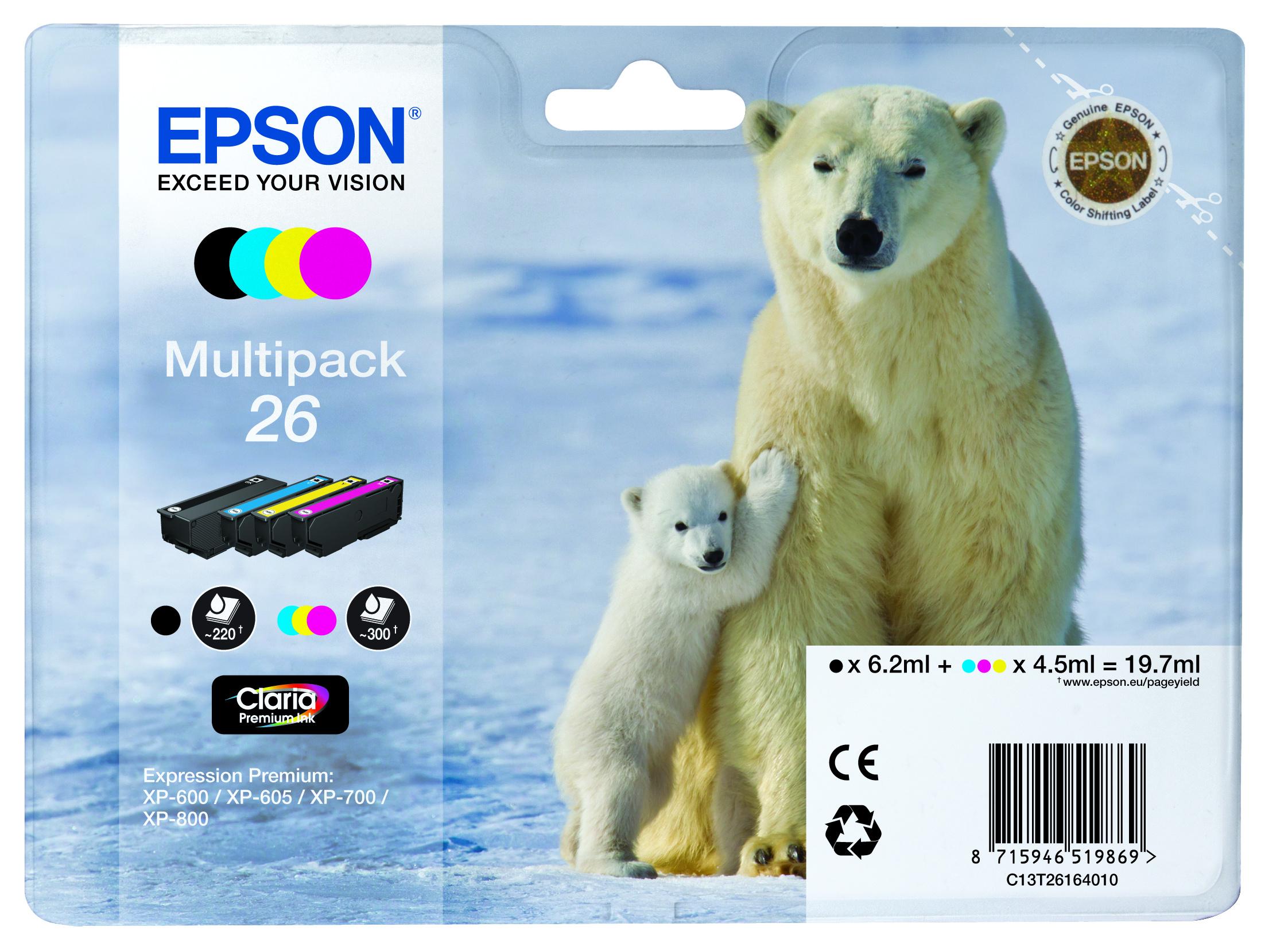 Epson Druckerpatrone T2616 Multipack Eisbär
