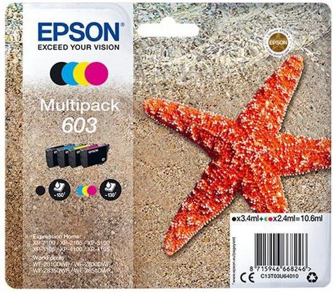Epson Druckerpatrone T603 schwarz + 3 Farben
