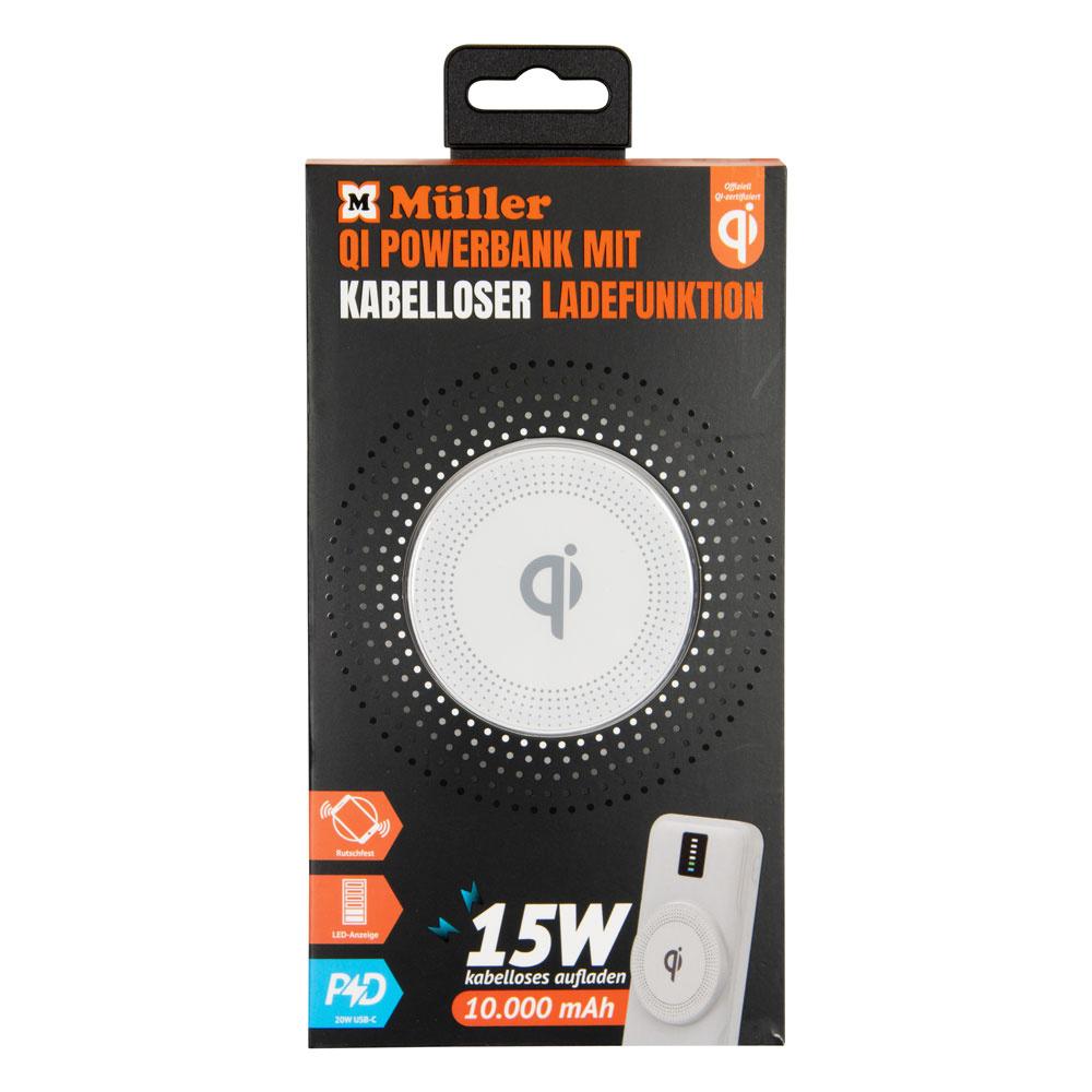 Produktbild Müller Wireless Powerbank 10.000mAh White 2 von 2