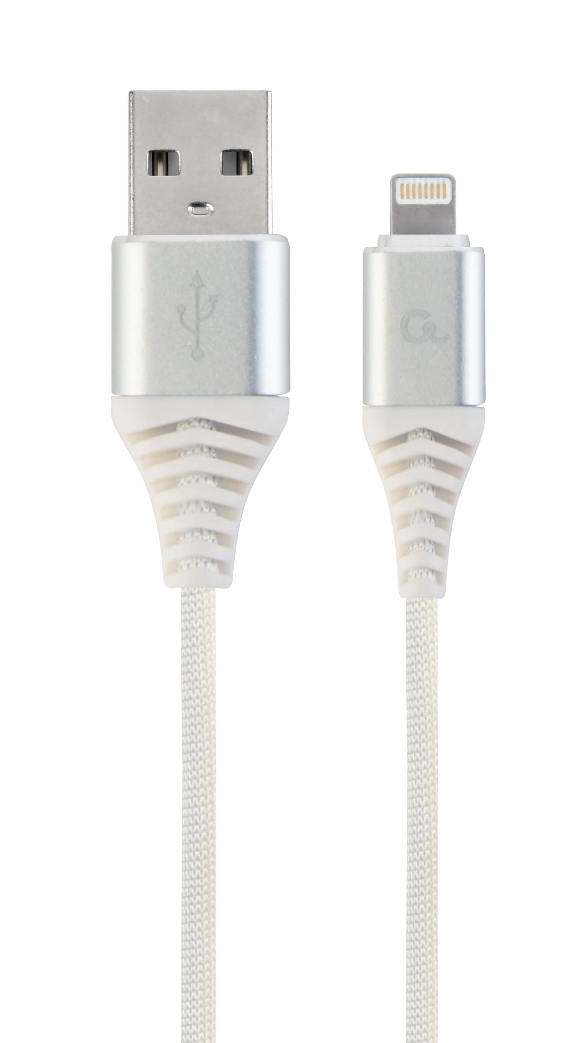 Cableexpert Ladekabel 1 Meter Silver/ White