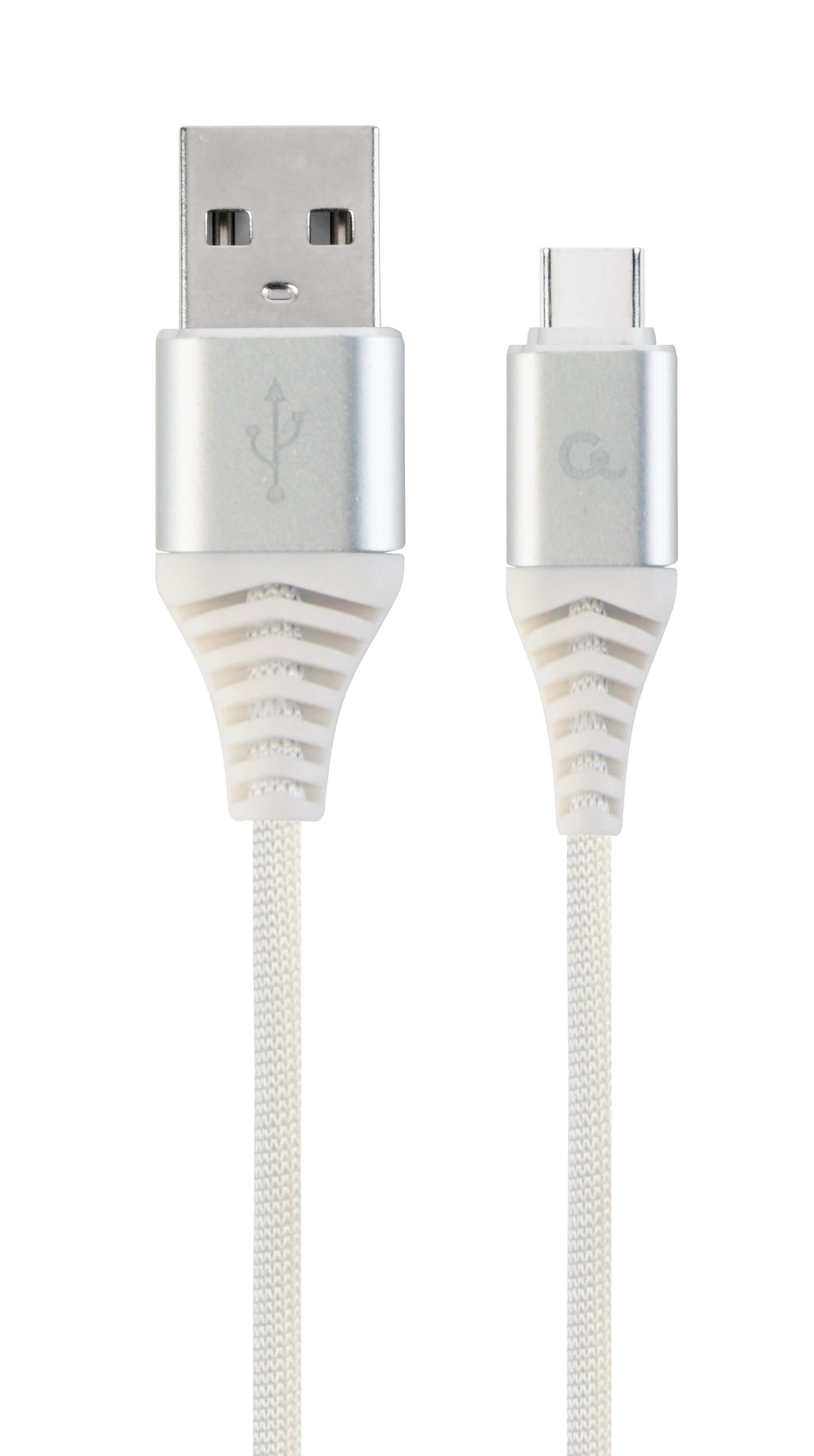 Cableexpert Ladekabel USB-C 1 Meter Silver/White