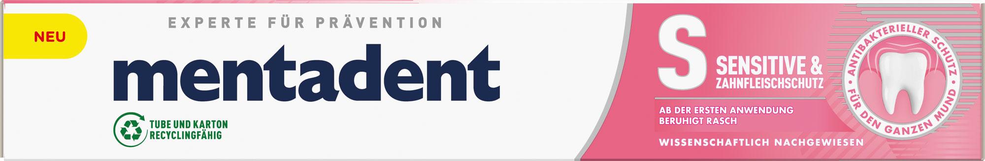 mentadent Zahnpasta Sensitive&Zahnfleischschutz