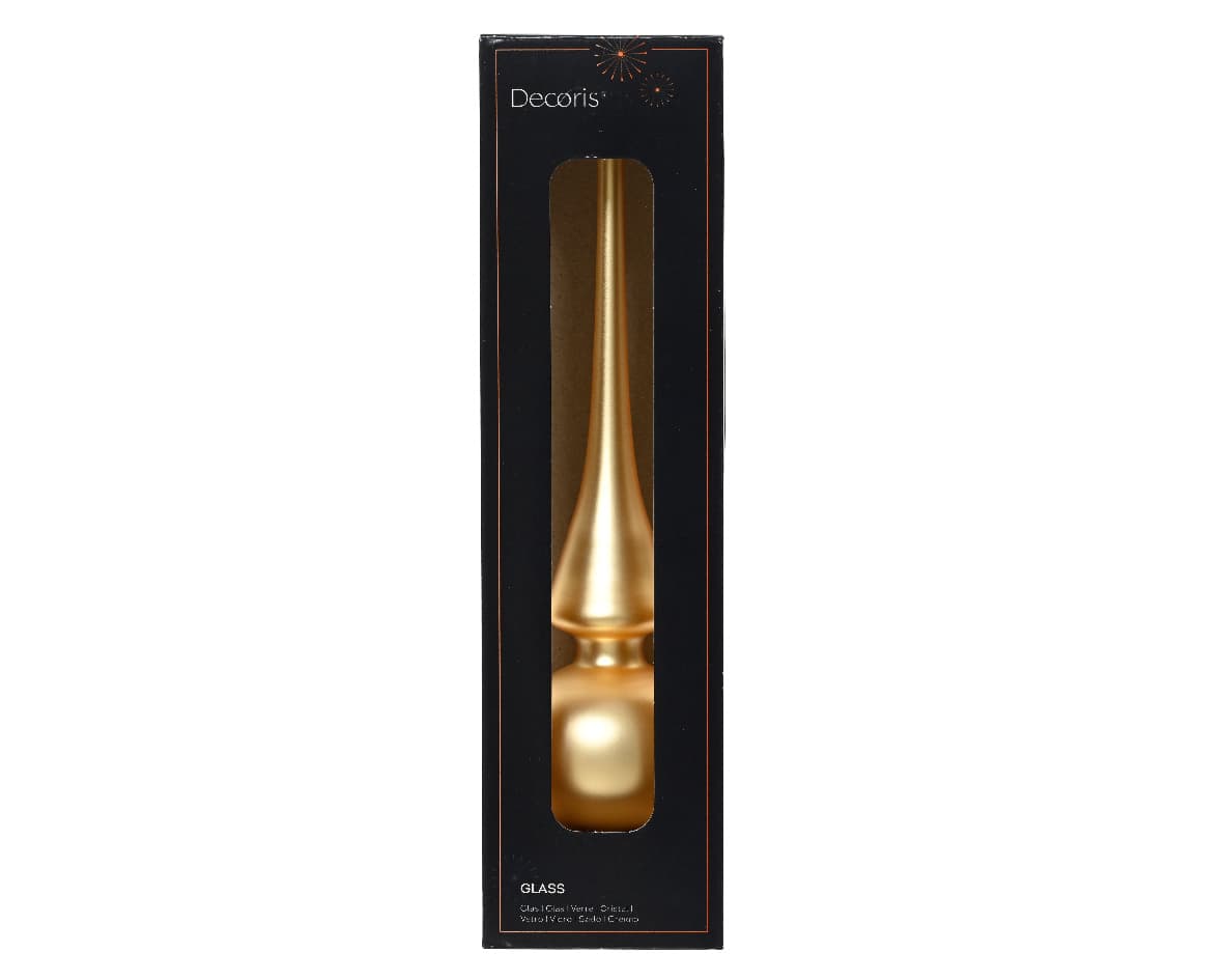 Produktbild Decoris Weihnachtsdekoration Glasbaumspitze Matt 26cm 2 von 2