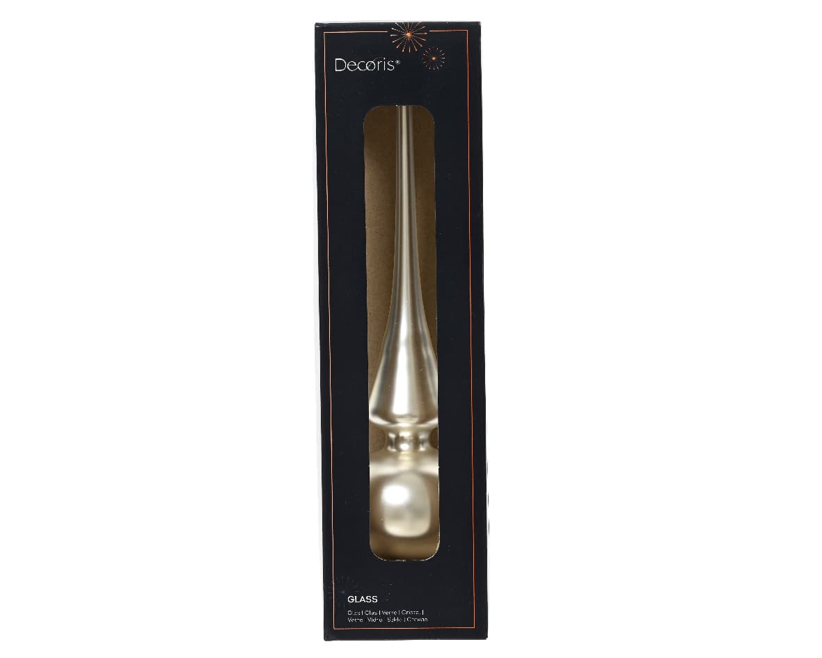 Produktbild Decoris Weihnachtsdekoration Glasbaumspitze Matt 26cm 2 von 2