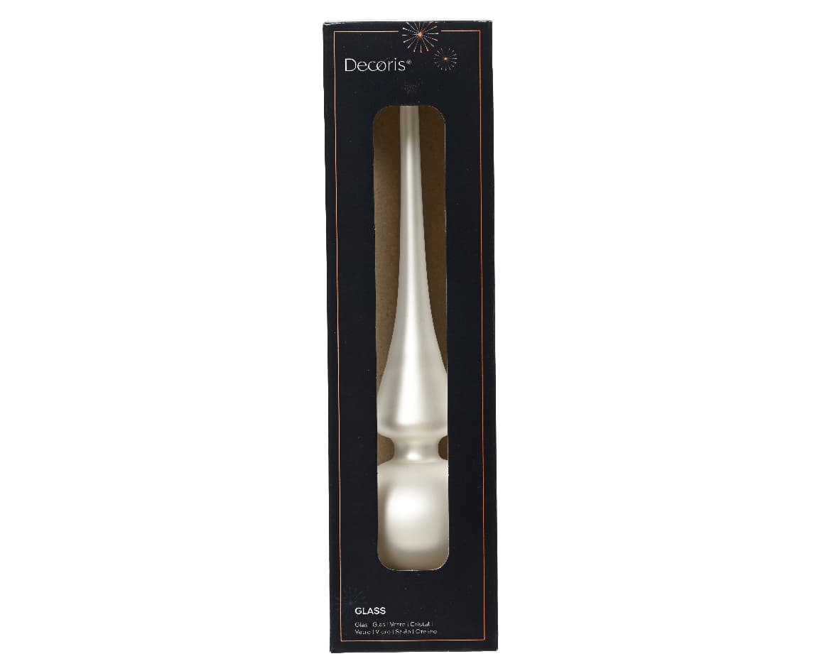 Produktbild Decoris Weihnachtsdekoration Glasbaumspitze Matt 26cm 2 von 2