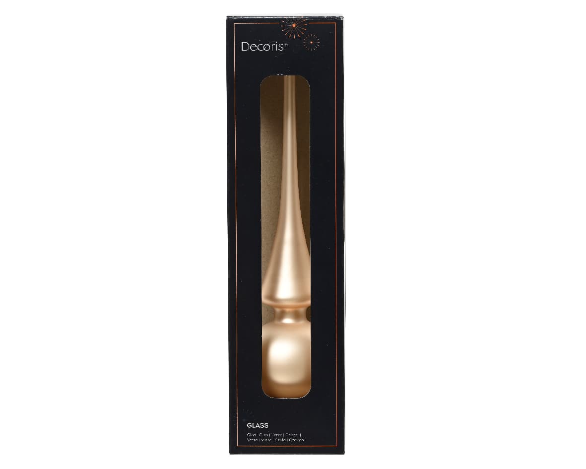 Produktbild Decoris Weihnachtsdekoration Glasbaumspitze Matt 26cm 2 von 2