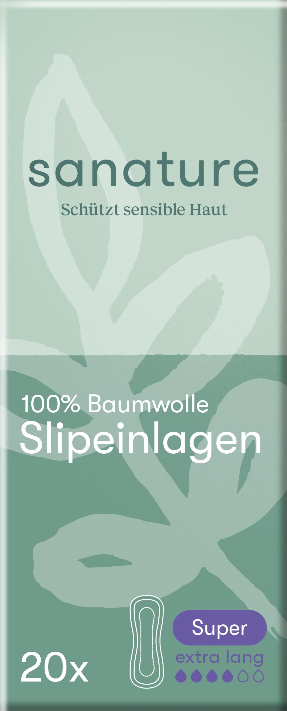 Sanature 100% Baumwolle Slipeinlagen Super