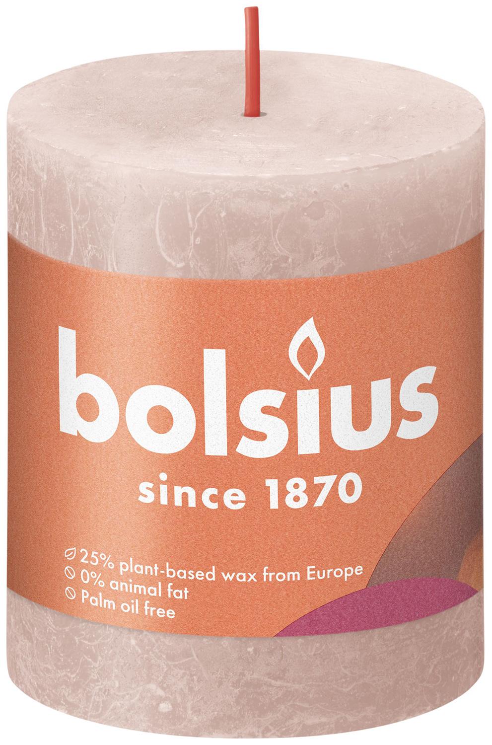 bolsius Rustikkerze Shine Naturwax 8/6,8cm