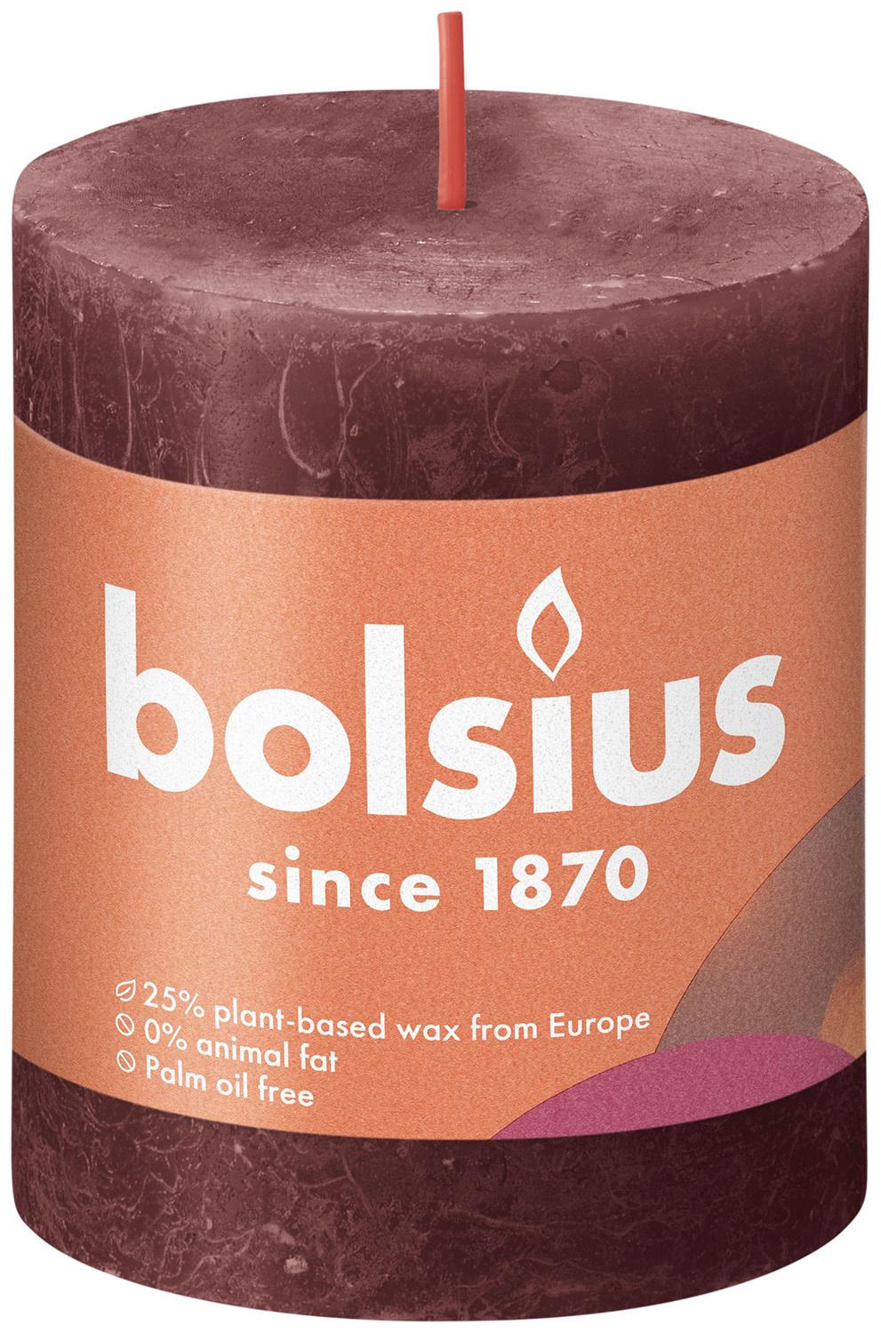 bolsius Rustikkerze Shine Naturwax 8/6,8cm