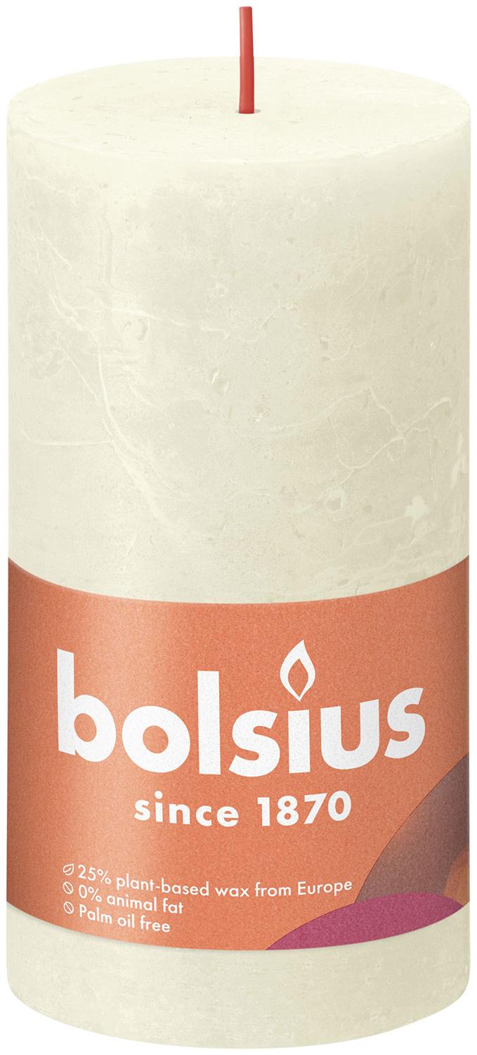 bolsius Rustikkerze Shine Naturwax 13/6,8cm
