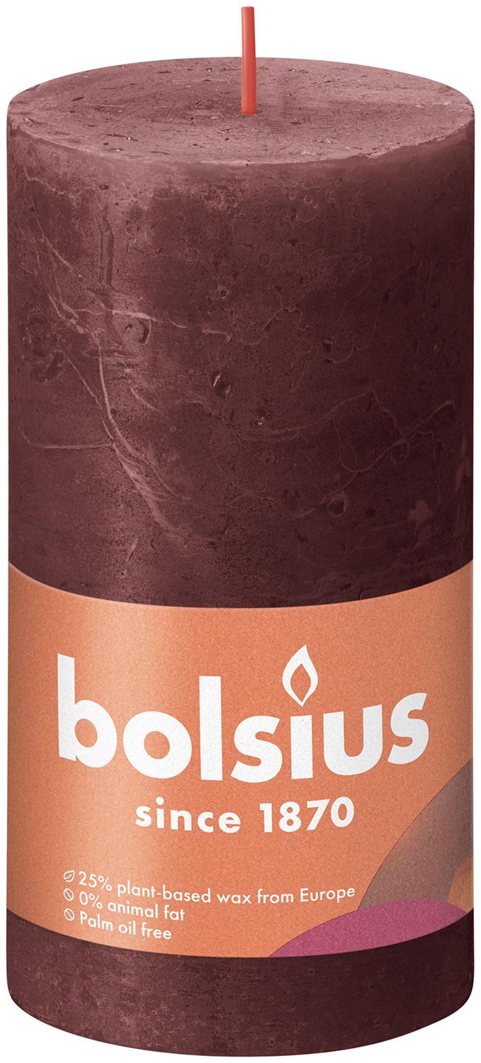 bolsius Rustikkerze Shine Naturwax 13/6,8cm