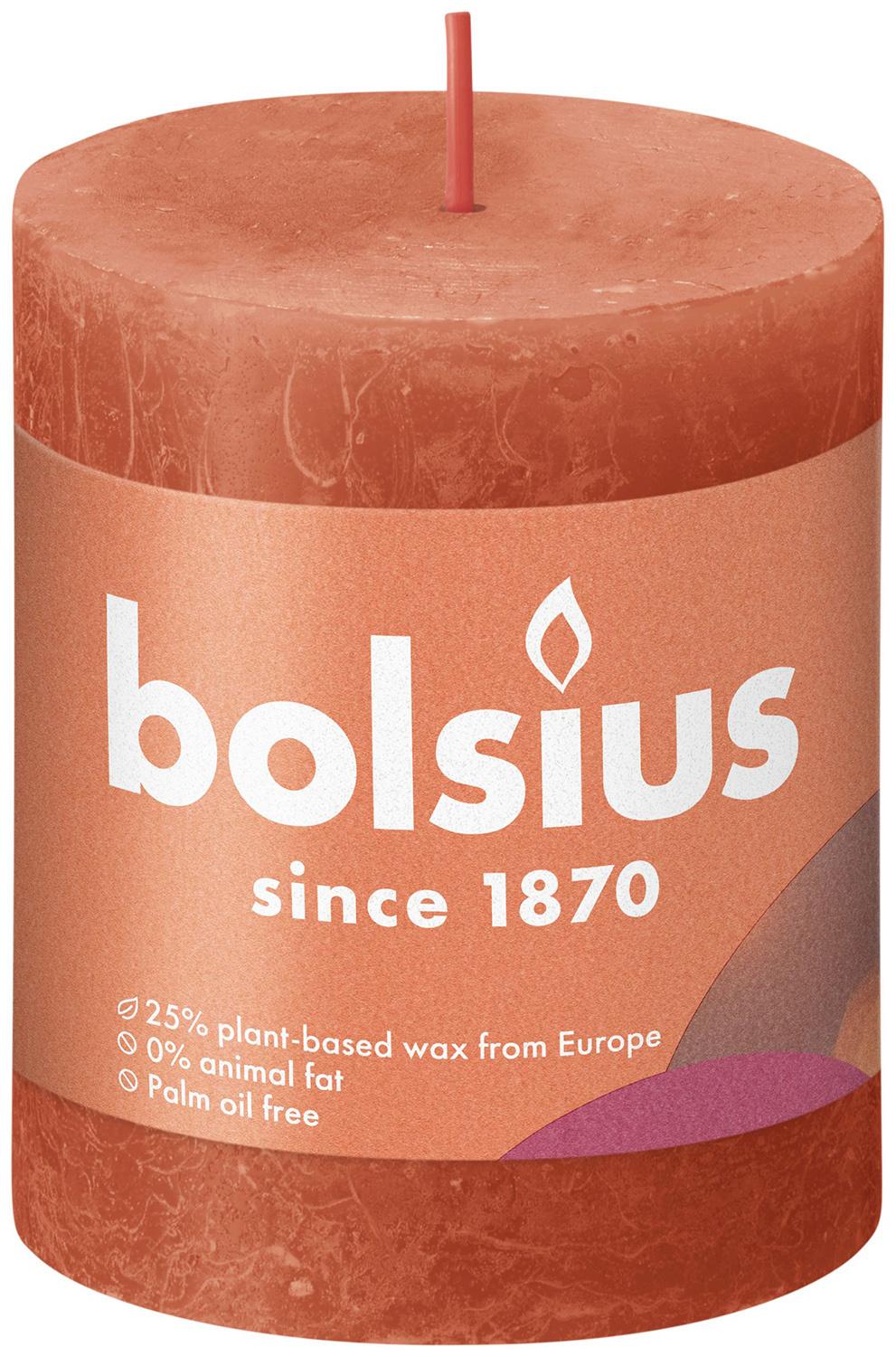 bolsius Rustikkerze Shine Naturwax 8/6,8cm