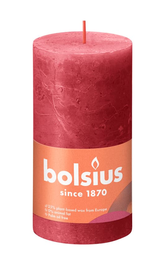 bolsius Rustikkerze Shine Naturwax 13/6,8cm