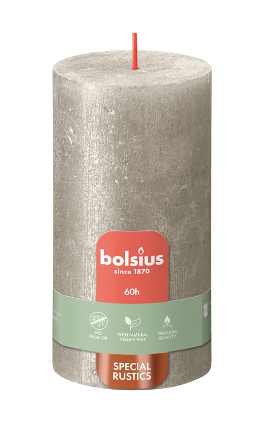 bolsius Rustikkerze Shimmer 13/6,8cm