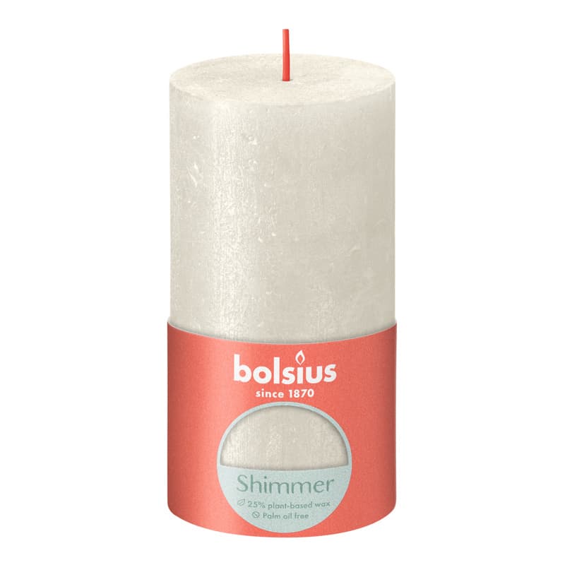 bolsius Rustikkerze Shimmer 13/6,8cm