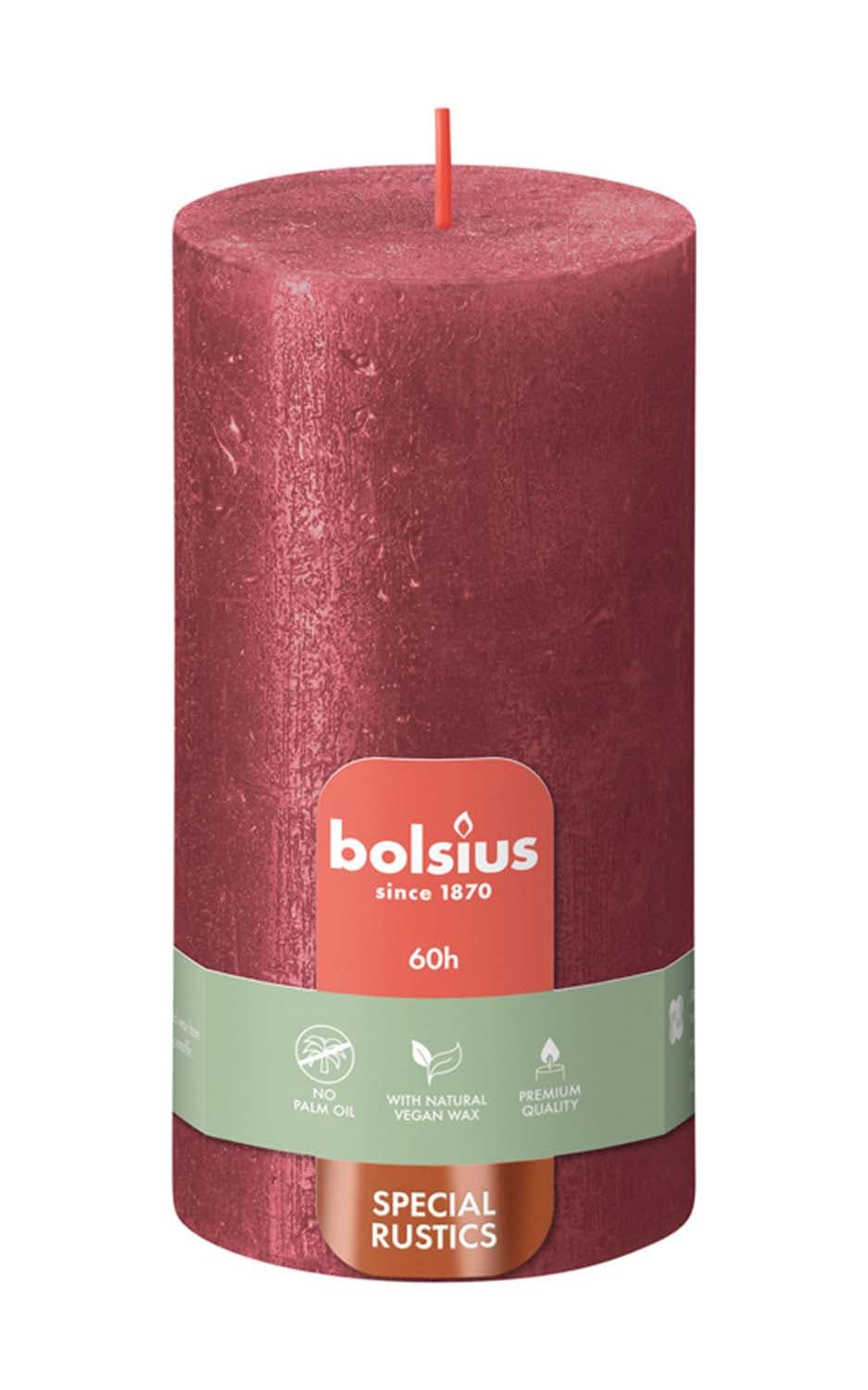 bolsius Rustikkerze Shimmer 13/6,8cm