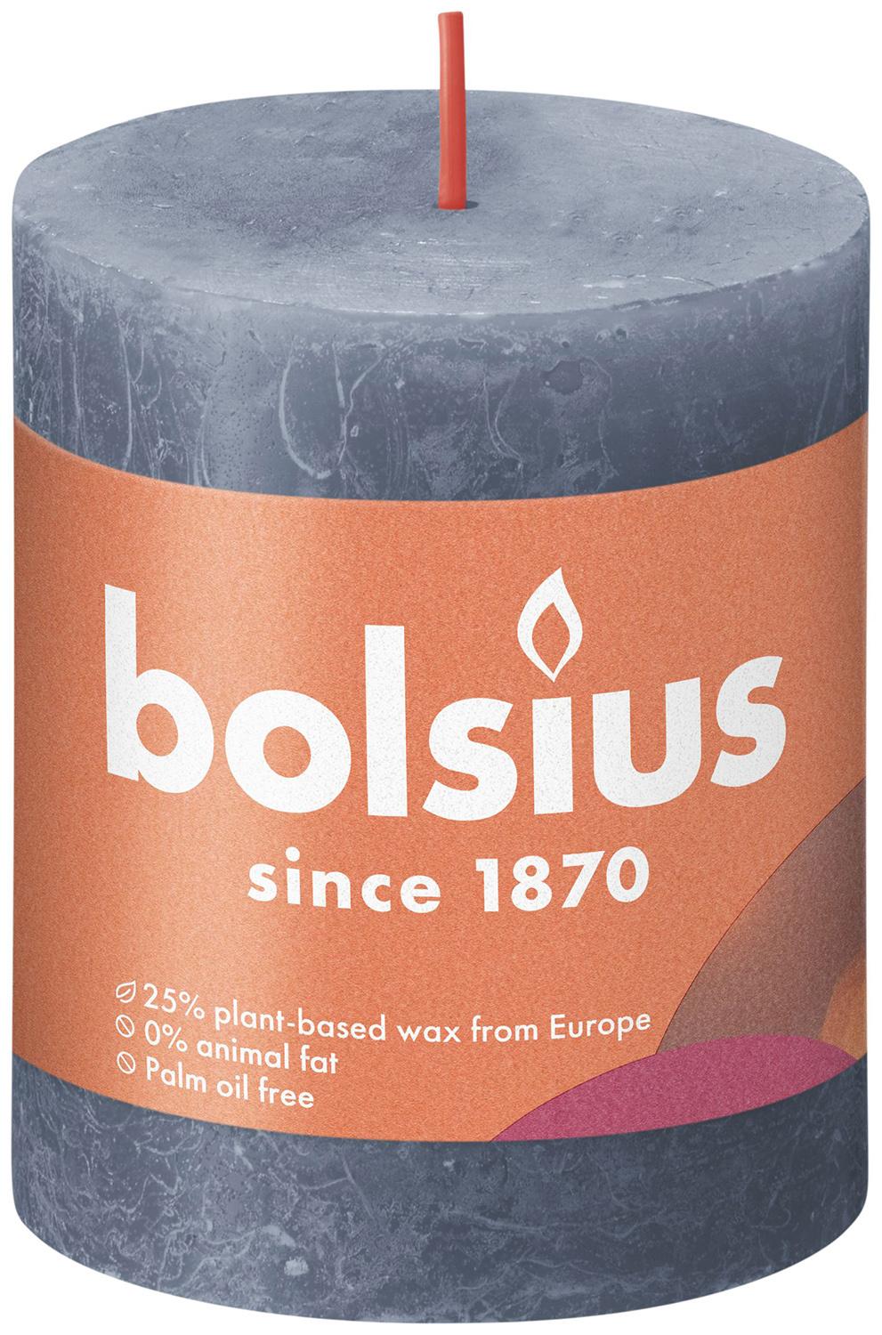 bolsius Rustikkerze Shine Naturwax 8/6,8cm