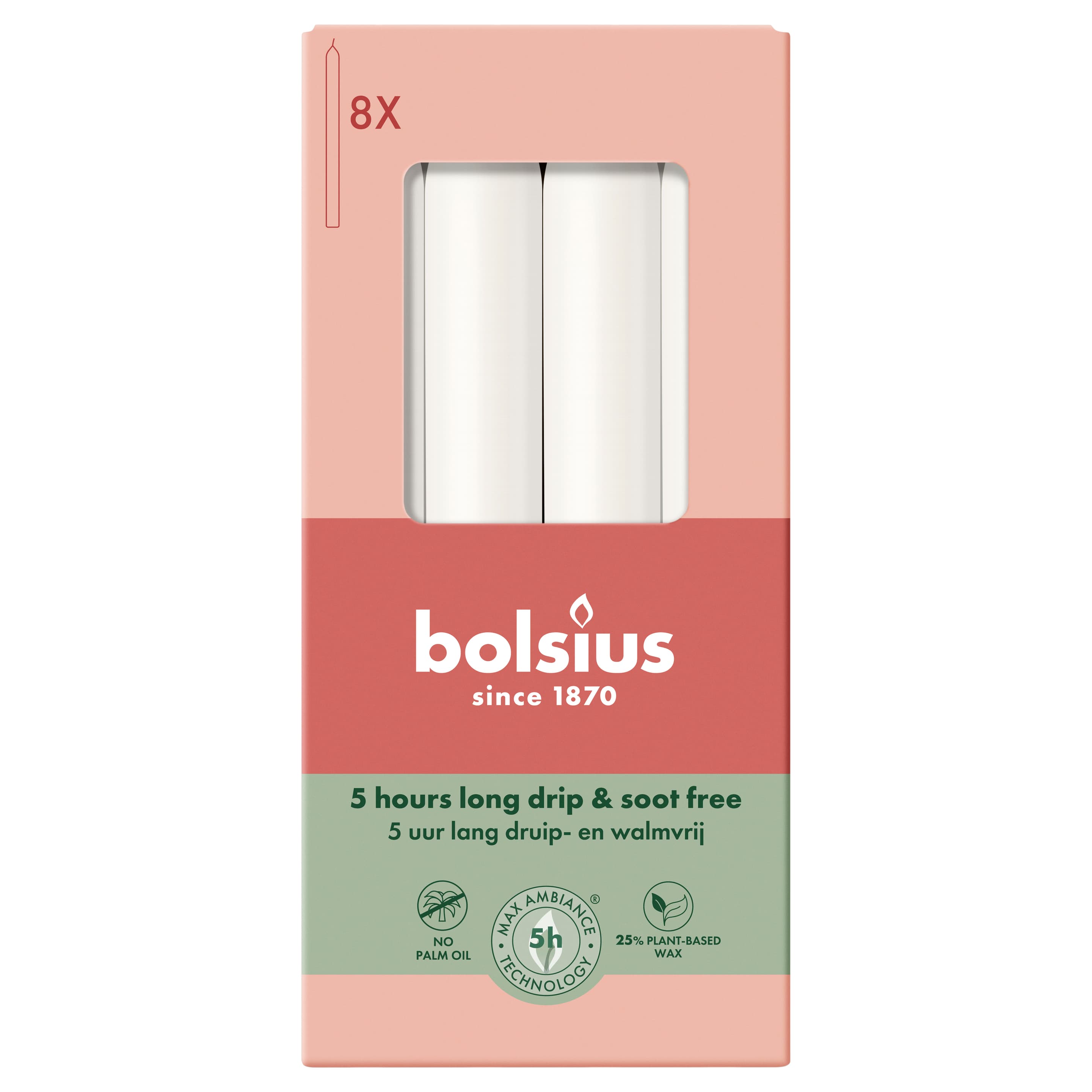 bolsius Essentials Stabkerzen 8er Pack