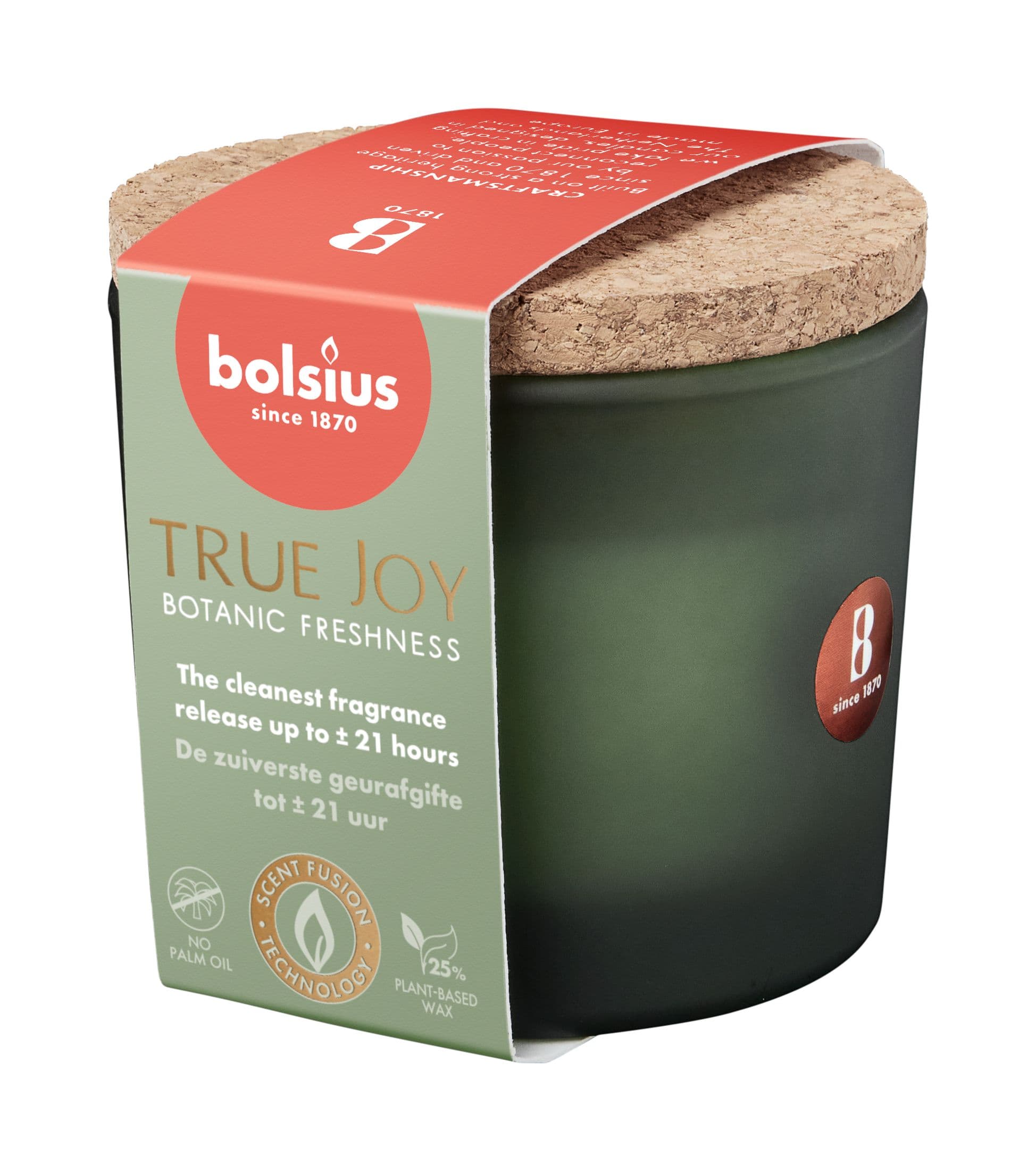 bolsius True Joy Duftglas mit Korkdeckel