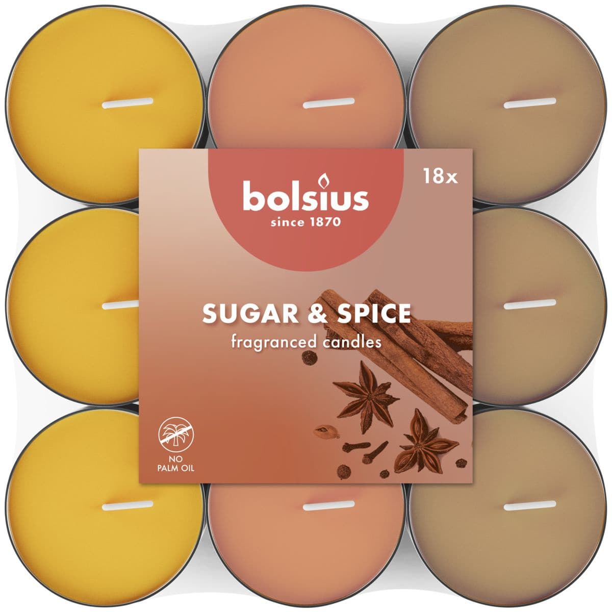 bolsius Duft Teelichte Zucker Zimt