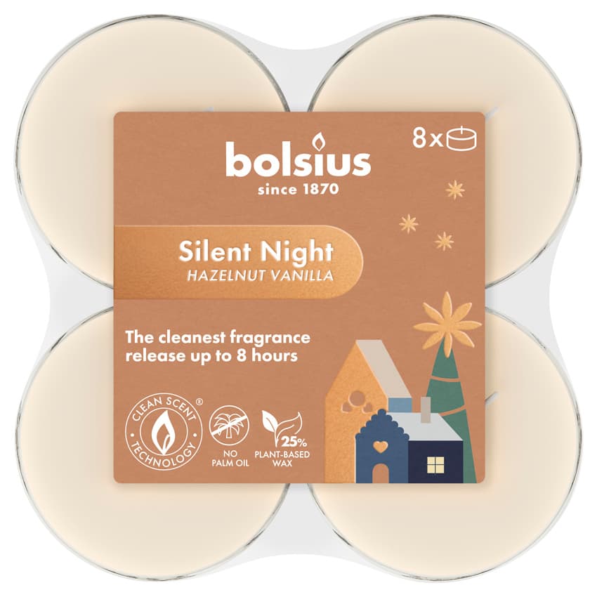 Produktbild bolsius True Glow Maxilichter Silent Night 8h 8er Pack 2 von 2