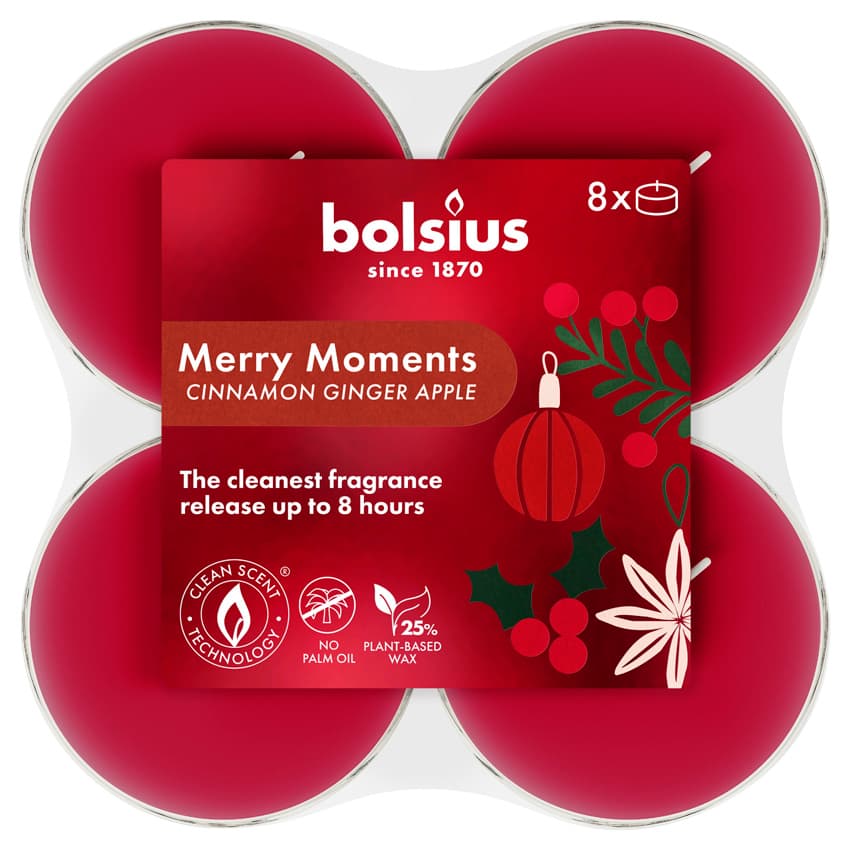 Produktbild bolsius True Glow Maxilichter Merry Moments 8h 8er Pack 2 von 2