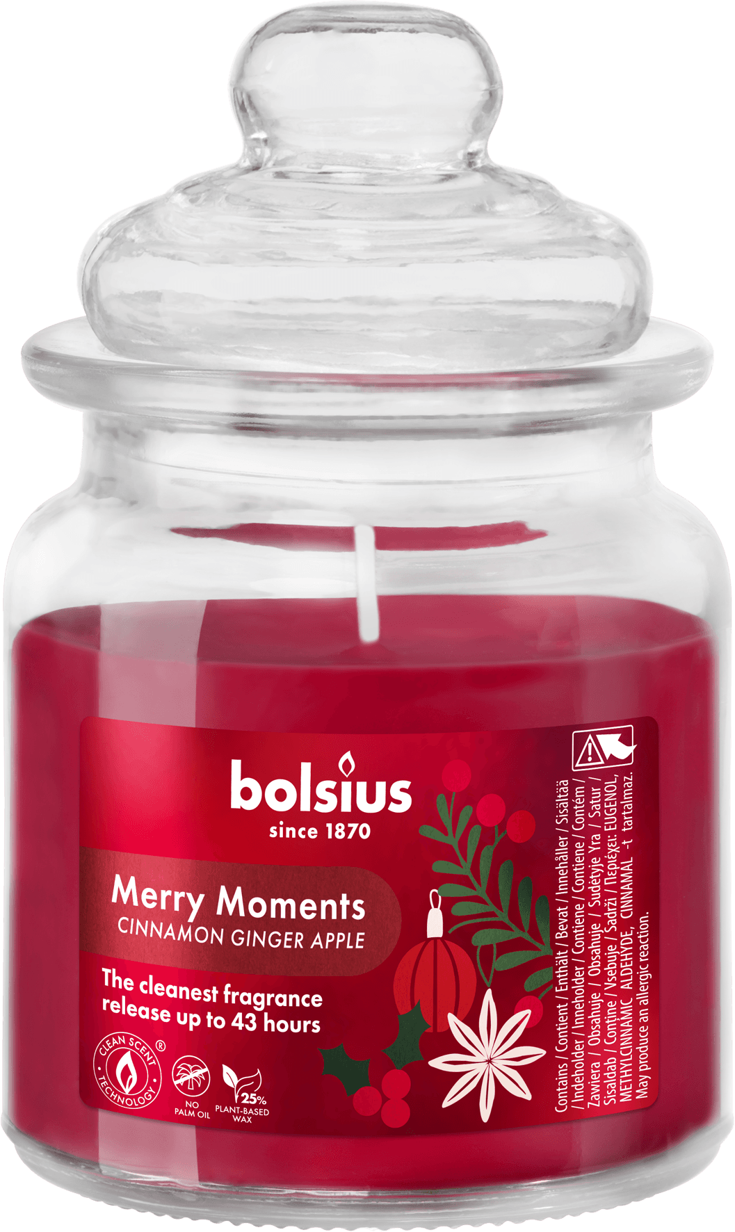 bolsius True Glow Duftglas Merry Moments mittel