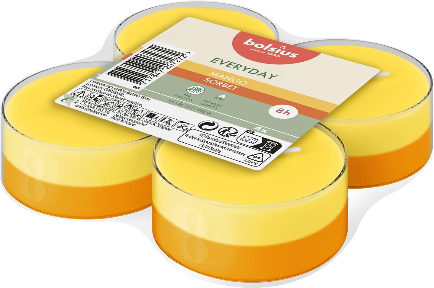 bolsius Everyday Duftteelichter 4er Pack