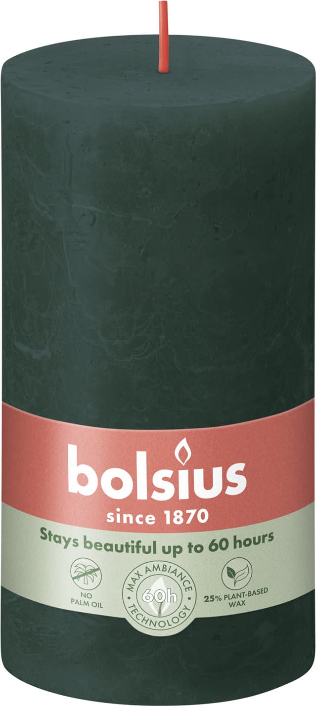 bolsius Stumpenkerze Rustik 13/6,8cm