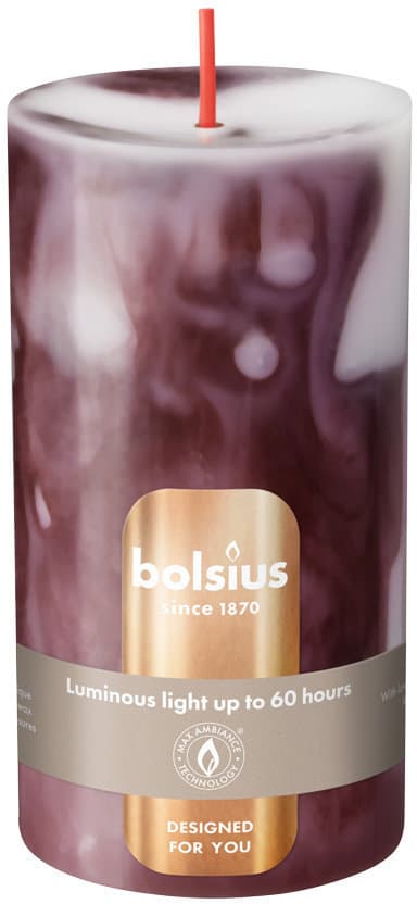 bolsius Stumpenkerze Marble 13/6,8cm