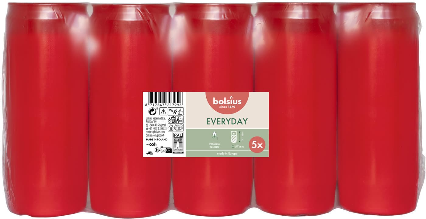 bolsius Kompolicht Everyday 14,1/5,7cm 5er Pack