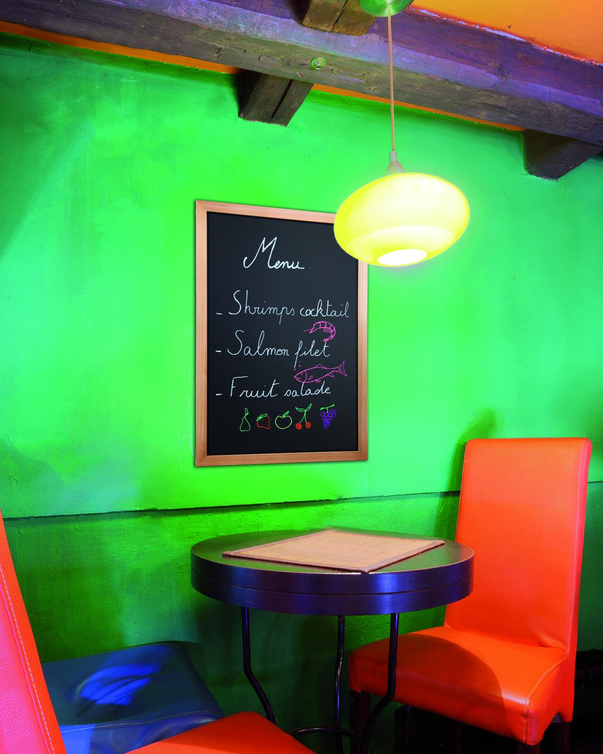 Produktbild Securit Wandtafel 40X60,Teak inkl. 1 Stift 2 von 4