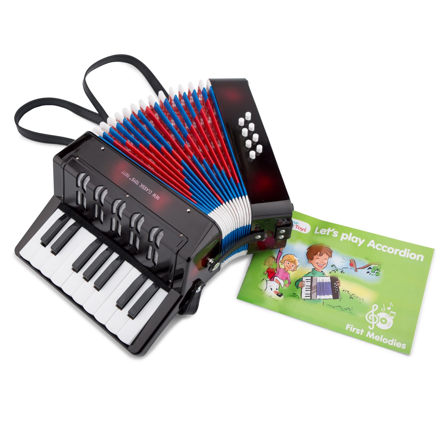 Produktbild New Classic Toys Akkordeon Groß - schwarz mit Musikbuch 10057 3 von 7