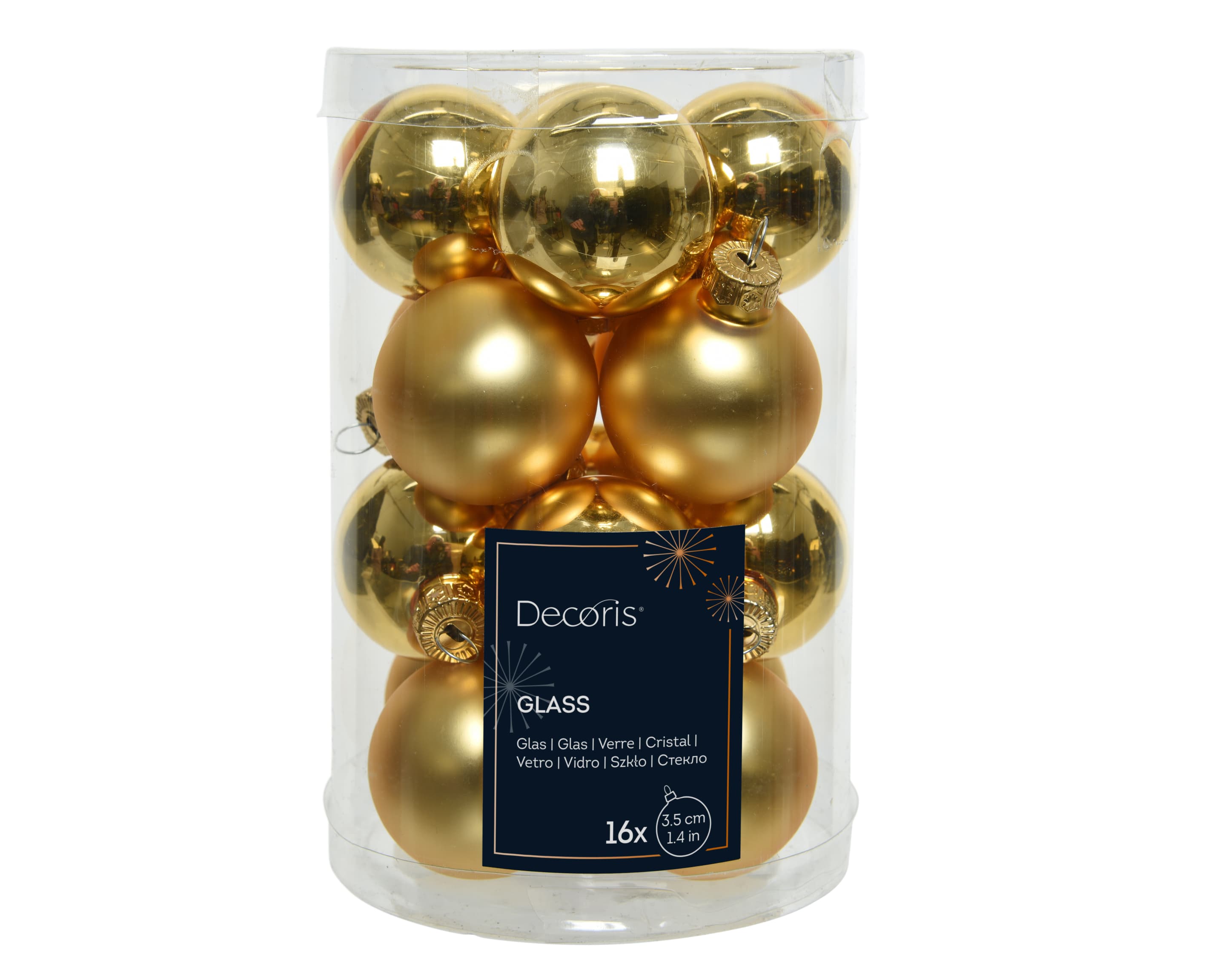 Decoris Weihnachtsdekoration Glaskugeln Ø3,5cm
