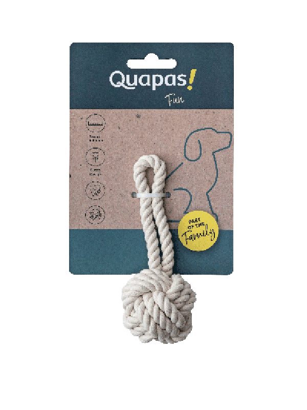 Quapas Hundespielzeug Rope Ball Natural Ø15cm