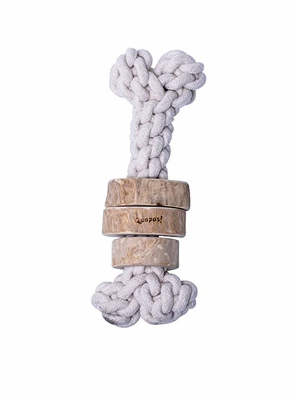 Quapas Hundespielzeug Kaffeeholz Bone L