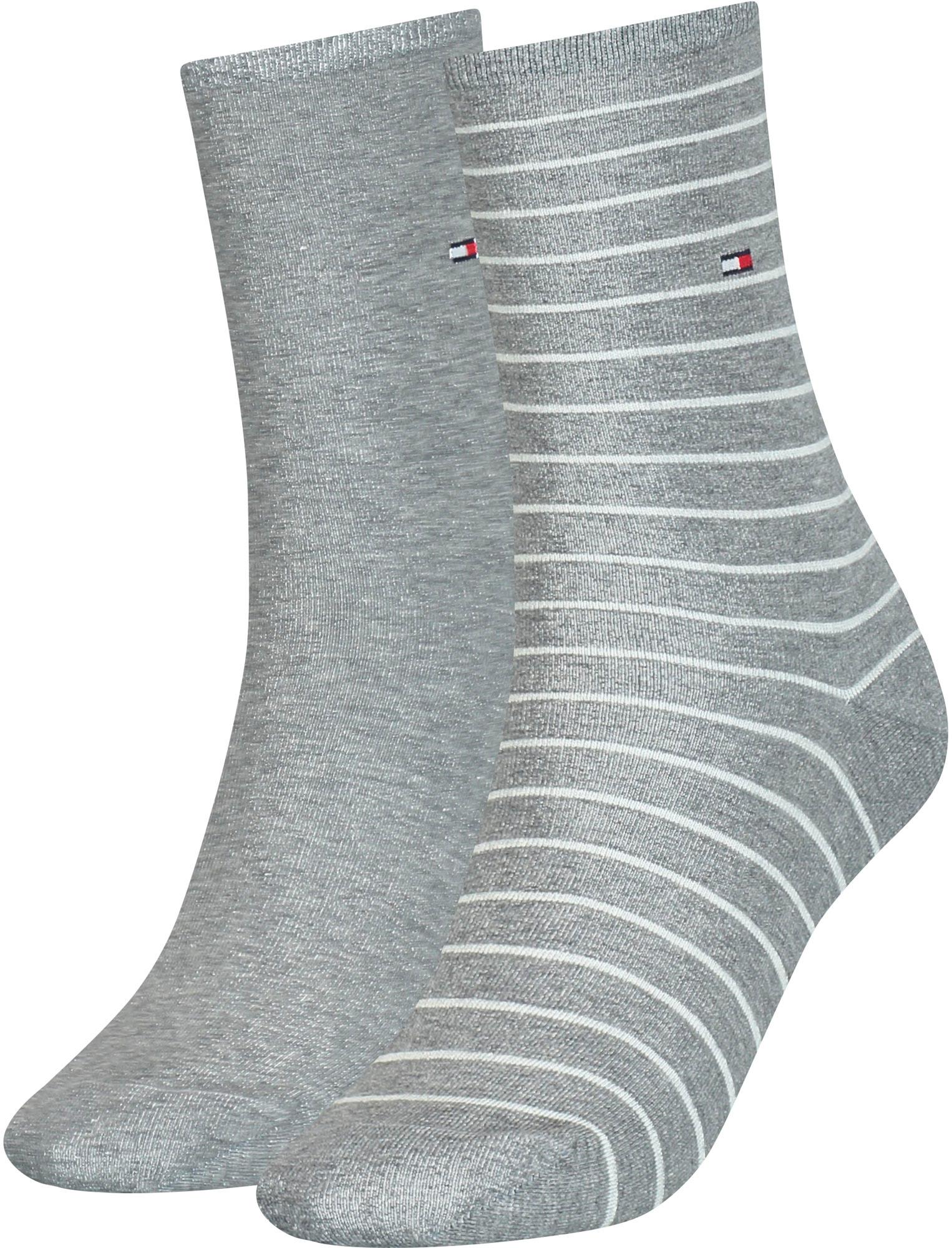 TOMMY HILFIGER Damen Socken Small Stripe 2er Pack
