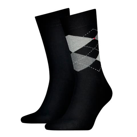 TOMMY HILFIGER Herren Socken Check 2er Pack
