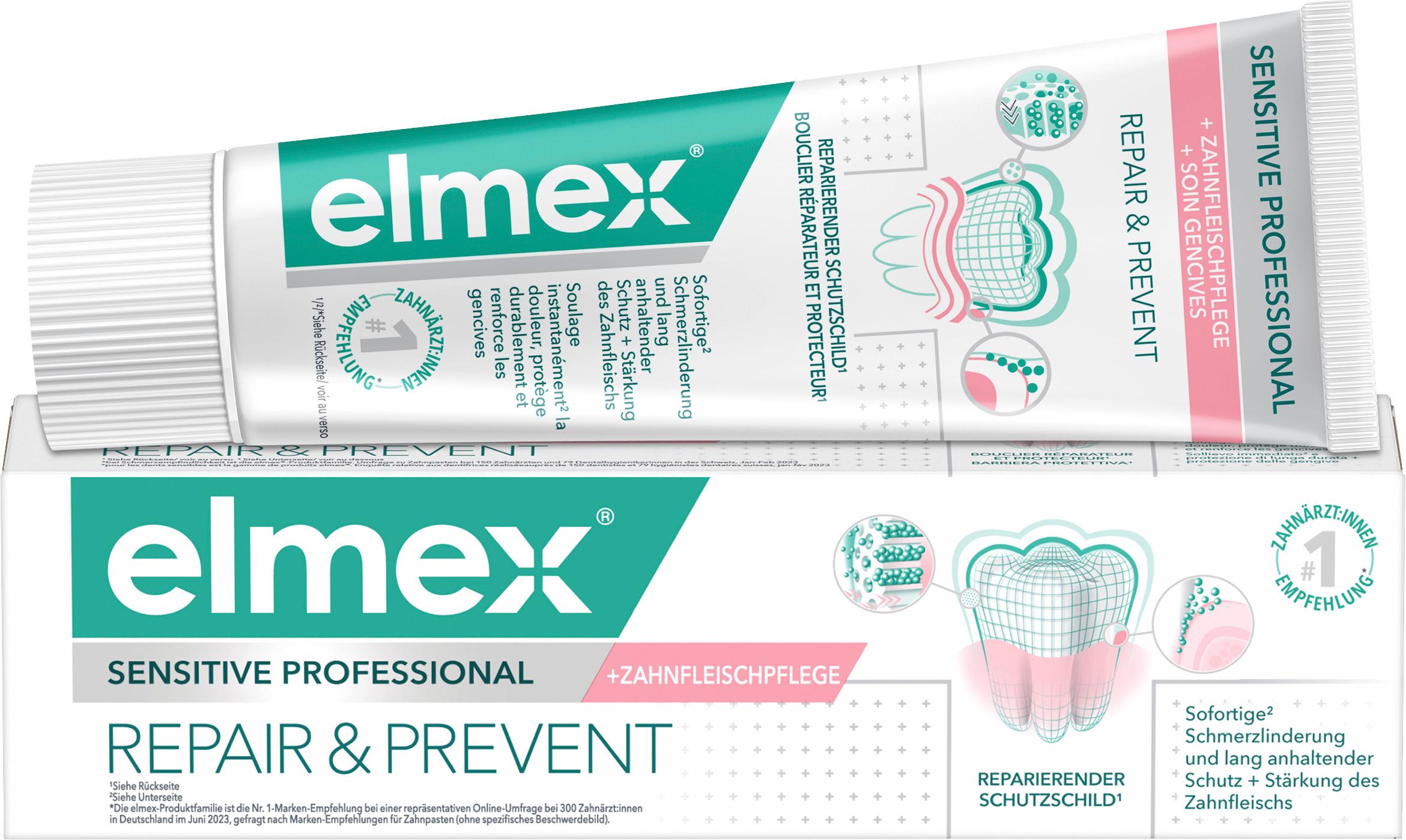 Produktbild elmex Zahnpasta Sensitive Professional Repair&Prevent – Sofortige* Schmerzlinderung und anhaltende Prävention 9 von 10