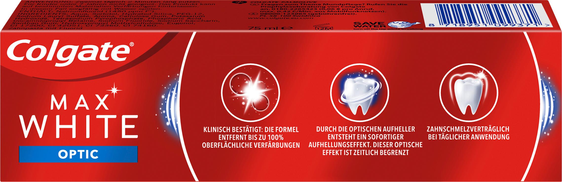 Produktbild Colgate MaxWhite Optic Zahnpasta 2 von 8