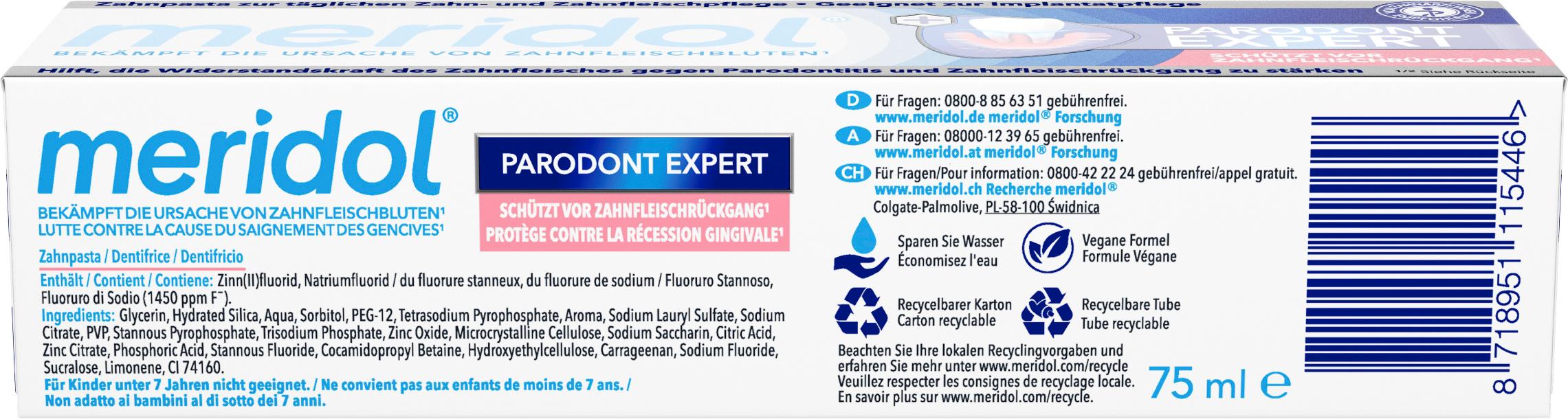 Produktbild meridol Zahnpasta Parodont Expert bei Parodontitis und Zahnfleischrückgang 4 von 11